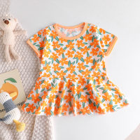 2022 new summer girls' dress, fashionable baby princess dress, Korean style infant small skirt, casual nightgown  Multicolor