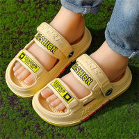 Children's letter print casual sandals  Yellow