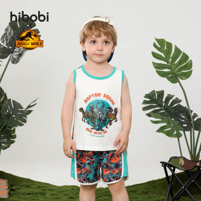 Jurassic World × hibobi Boy Baby Dinosaur Print Traje de chaleco deportivo