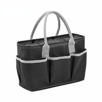 New women's handbag storage bag multi-pocket lunch bag aluminum foil thickened hand-held large capacity storage bag  Black