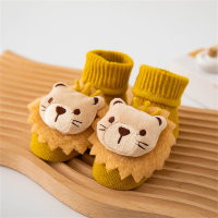 Baby Pure Cotton 3D Animal Decor Non-slip Socks  Brown
