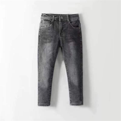 Summer new grey men's high waist grey jeans cool style comfortable casual breathable