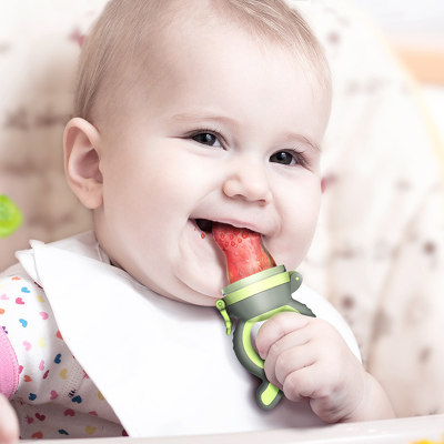 Bolsa para morder delicias de frutas y verduras para bebés Los molares del SIDA de frutas para bebés se pegan para calmar los dientes con pegamento