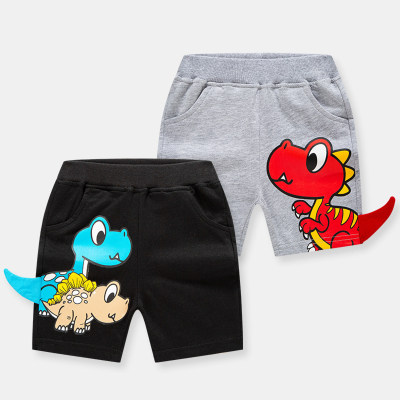 2024 new summer boys three-dimensional cartoon shorts children's five-quarter pants dinosaur bottoms pure cotton trendy one-piece drop shipping