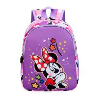 Children's backpack for both boys and girls, cartoon kindergarten schoolbag  Purple