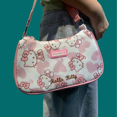 Nueva mochila bonita con diseño de gato Kate, bolso para la axila para chica, bolso de hombro para chica, bolso de mano de dibujos animados para mujer