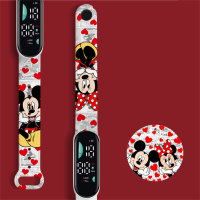 Children's cute Mickey cartoon bracelet watch  Red