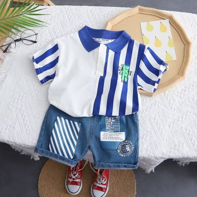 Boys' Summer Clothes Children's Suits Summer Style 2023 New Boys Trendy Internet Celebrity Children's Clothes Baby Short-Sleeved Clothes