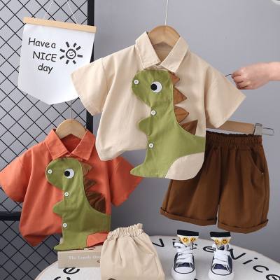 Children's clothing children's summer suit new style 1-5 years old baby summer shirt short sleeve boy summer clothing two-piece suit
