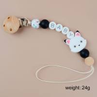Perles rondes en silicone panda licorne lion chat perles en silicone attache-sucette  Multicolore
