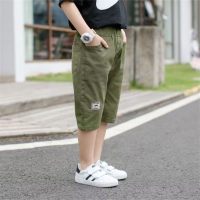 Pantalones cortos para niños, pantalones finos versátiles de verano para niños, pantalones casuales a la moda  Verde