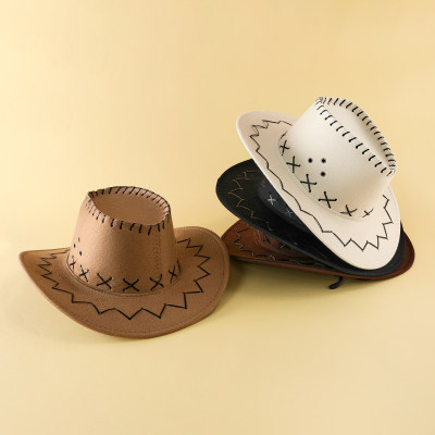 Chapéu de cowboy de camurça infantil
