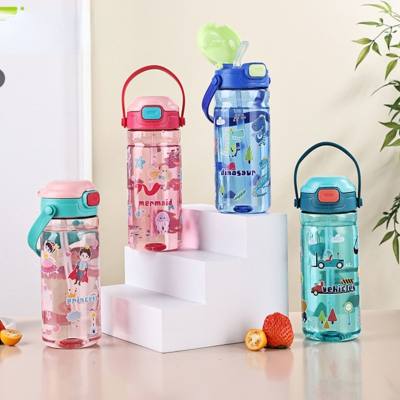 Straw cup children's water bottle summer space cup