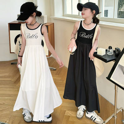 girls vest dress long skirt