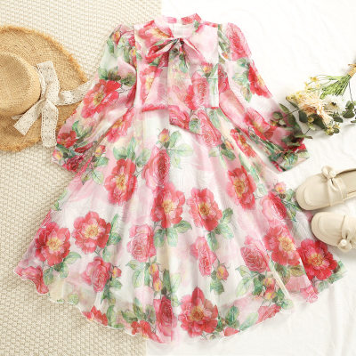 Kid Girl Flower Print Dress