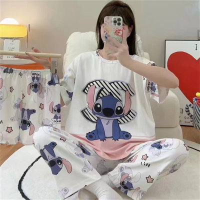 Conjunto de pijama de 3 piezas para niña adolescente con dibujos de perros