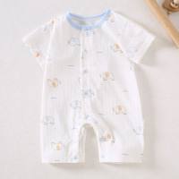 Baby jumpsuit pure cotton summer thin newborn baby clothes romper crawling clothes  Multicolor