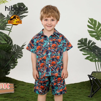 Jurassic World × hibobi Boy Baby Dinosaur Print Shirt Suit