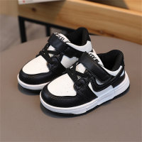 Children's color matching Velcro sneakers  Black