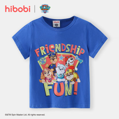Hibobi x PAW Patrol Camiseta de algodón con estampado informal para niños pequeños de la Patrulla Canina