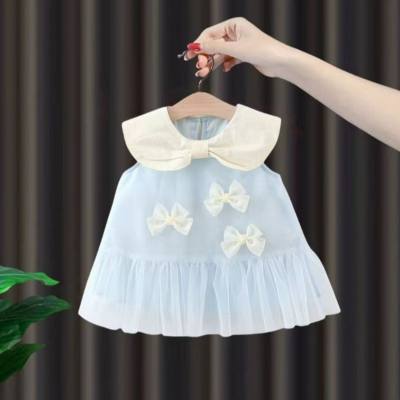 Robe d'été pour bébé fille, nouveau style, avec nœud doux, robe de princesse