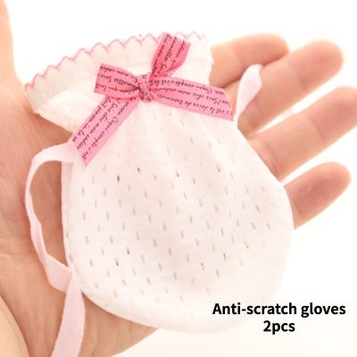 Baby physical anti-scratch face mesh gloves
