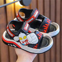 Children's Ultraman cartoon sandals  Black