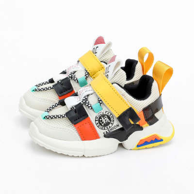 Sneakers bambino in velcro color block