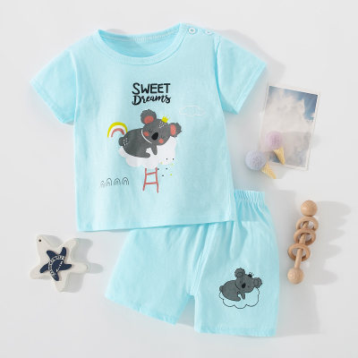 T-shirt e calções para criança de menino Koala