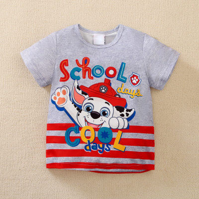 Baby Cartoon Print  Short Sleeve Cotton  T-shirt