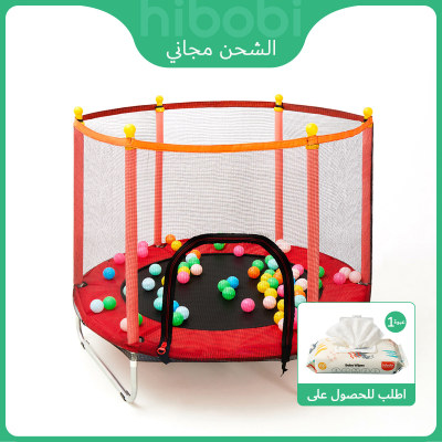 ترامبولين سرير قفز منزلي داخلي للأطفال مع سرير نطاط شبكي معدات اللياقة البدنية في الهواء الطلق