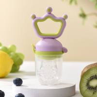 Baby bite fruit food supplement baby pacifier to eat fruit feeder molar stick fruit and vegetable fruit bite bag  Multicolor