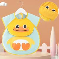 Baby eating bib waterproof and anti-dirty children's overalls boys girls baby rice pocket kids summer cute apron  Multicolor