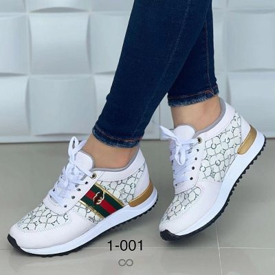 New color matching round toe shallow mouth lace-up casual sports shoes