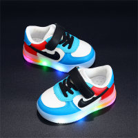 Zapatillas deportivas luminosas de colores para niños.  Azul