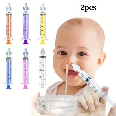 Baby Nasal Aspirator 2pcs, Nose Cleaning Device, Reusable Flushing Tool