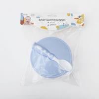 Baby suction cup bowl, children's tableware, food bowl  Blue