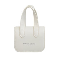 Mini-Handtasche, konkave Eltern-Kind-Form im Western-Stil, Neckholder-Umhängetasche, Lippenstift-Tasche  Weiß