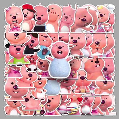 50 loopy personalized cartoon pink little beaver Ruby graffiti decorative stickers
