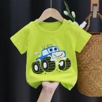 Novas camisetas de manga curta para crianças meninas roupas de verão bebê verão roupas infantis meninos topos  Verde