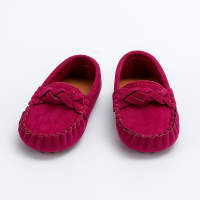 حذاء مسطح سهل الارتداء للأطفال الصغار  وردي فاقع