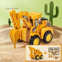 Children's inertia car pull back toy engineering vehicle excavator baby educational toy car  Multicolor
