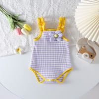 2022 New Baby Clothes Baby Summer Suspender Jumpsuit Internet Celebrity Princess Ha Yi Baby Girl Summer Clothes Trendy  Purple