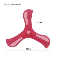 Children's boomerang large size toy, unbreakable, children's outdoor parent-child interactive sports EVA soft frisbee, boys and girls three-leaf boomerang  Red