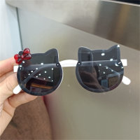 نظارات شمسية على شكل قطة كرتونية للأطفال  أبيض