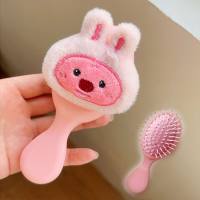 Loopy Little Beaver - Peine de espejo con cojín de aire, peine de masaje portátil para niña suave  Multicolor