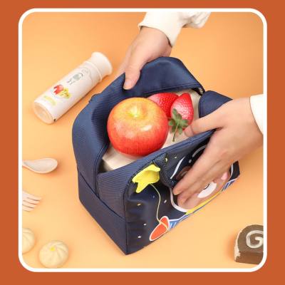 حقيبة حفظ الطعام  للطلاب معزولة من رقائق الألومنيوم السميكة نمط رسوم كرتون ثلاثية الأبعاد