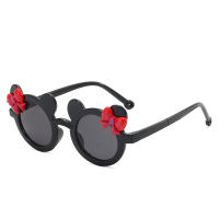 Toddler Girl Cartoon Style Bowknot Decor Sunglasses  Black