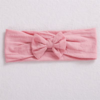 Children's Solid Color Bowknot Hairband  Pink