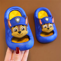 Zapatillas infantiles con perros de dibujos animados.  Azul